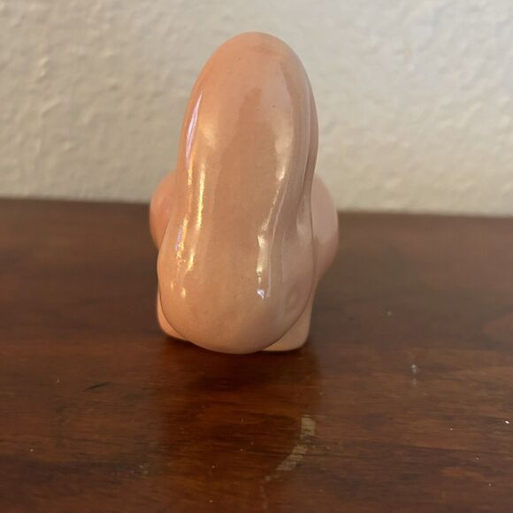 Vintage Bunny Rabbit Pink Cotton Ball Holder Dispenser Easter - Picture 2 of 6